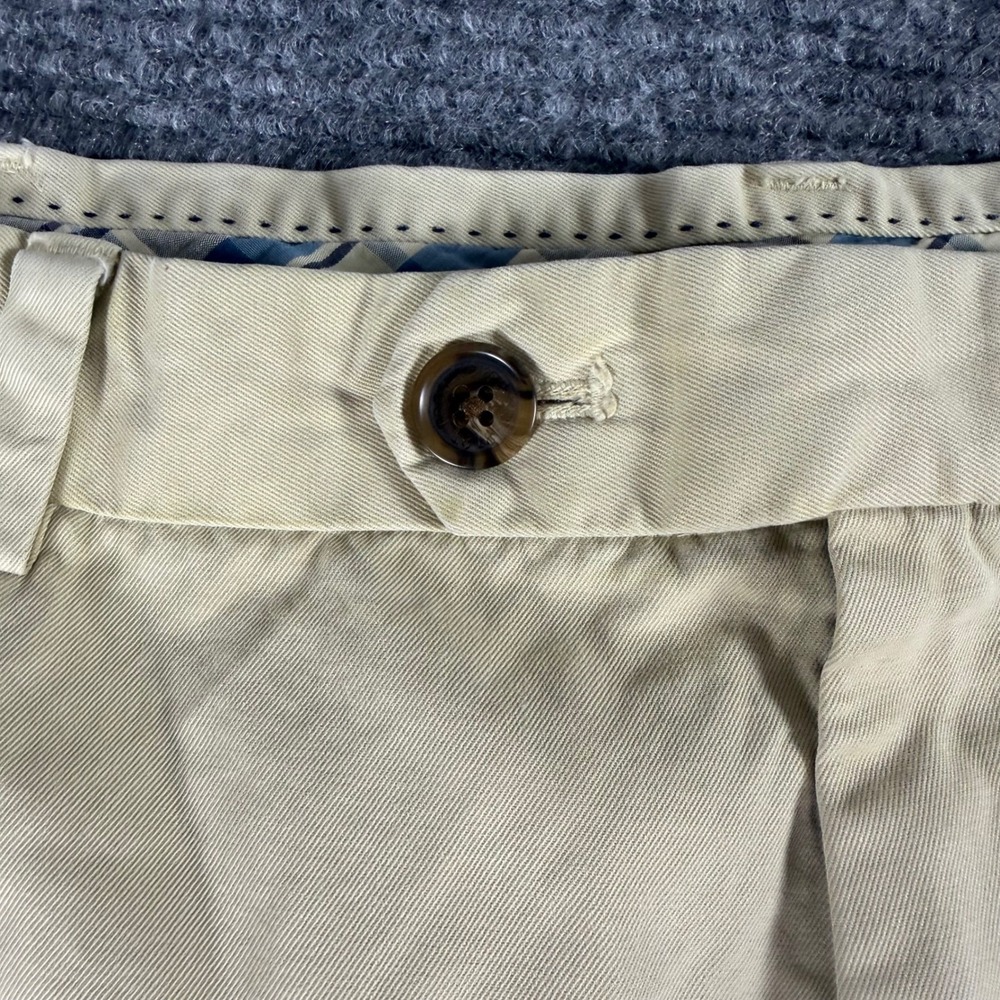 Brooks Brothers Mens Bermuda Shorts 42 Tan Khaki Cotton Twill Flat Front Chino - Picture 3 of 12